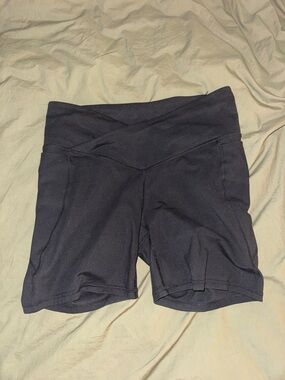 Fabletics Black High-Rise V-Waist Bike Shorts